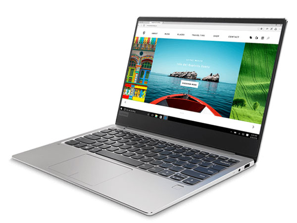 Lenovo Ideapad 720S (13, AMD) laptop, right front angle view, open Lenovo Ideapad 720S (13, AMD) laptop, right front angle view, open